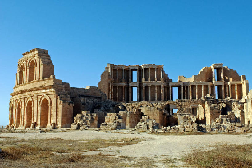 无人,横图,非洲,利比亚,北,体育场,废墟,摄影,北非,勇士,圆形剧场,彩图,旅行