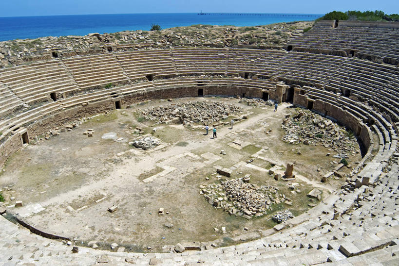 无人,横图,非洲,利比亚,北,体育场,废墟,摄影,北非,勇士,圆形剧场,彩图,旅行