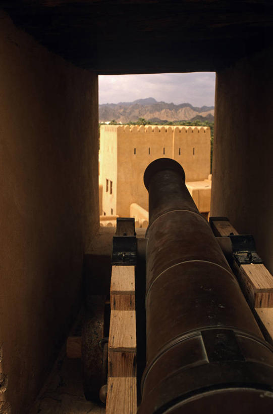 无人,竖图,阿曼,亚洲,炮,武器,摄影,中东,要塞,波斯湾,奈兹瓦,彩图,旅行