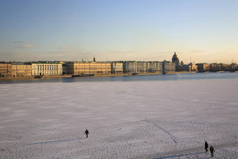 宫殿,横图,室外,河流,雪,俄罗斯,冰,冬天,北,寒冷,摄影,要塞,涅瓦河,前苏联,步行,彩图,旅行,独联体