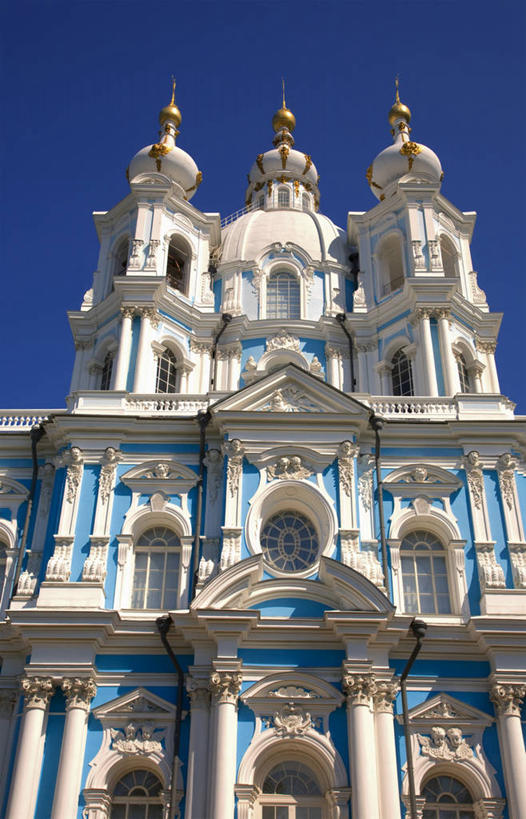 无人,教堂,横图,室外,建筑,俄罗斯,蓝色,颜色,摄影,宗教,巴洛克风格,前苏联,彩图,旅行,大教堂,独联体