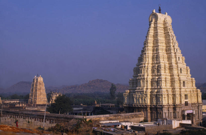 无人,寺庙,横图,室外,建筑,印度,大门,塔,摄影,宗教,神殿,宗教建筑,朝圣节,卡纳塔克邦,灵性,亨比,彩图