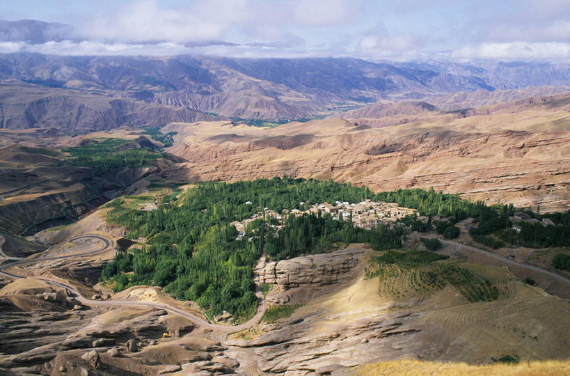 无人,横图,山,山脉,伊朗,乡村,山谷,树,摄影,洞穴,暗杀,彩图