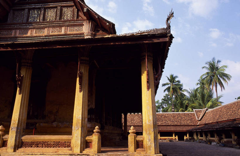 无人,寺庙,横图,建筑,老挝,亚洲,首都,摄影,宗教,佛教,神殿,宗教建筑,万象,彩图