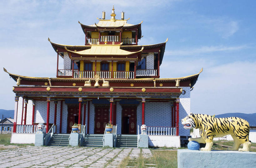 无人,横图,建筑,虎,俄罗斯,柱子,摄影,宗教,佛教,宗教建筑,修道院,彩图