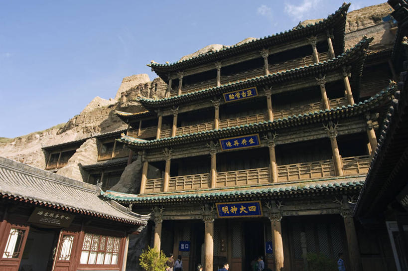 无人,横图,室外,白天,旅游,美景,建筑,大同,日光,中国,亚洲,木制,景观,历史,自然,地标建筑,景色,摄影,宗教,洞穴,佛教,中国文化,自然风光,东亚,云冈石窟,晋中,亭台楼阁,灵性,彩图,旅行,传统文化,联合国教科文组织