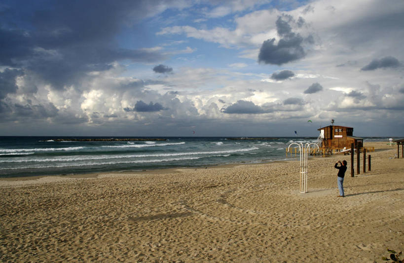 横图,室外,海洋,以色列,沙子,地平线,海岸线,水平线,云,摄影,地中海文化,犹太教,潮汐,海滩,彩图