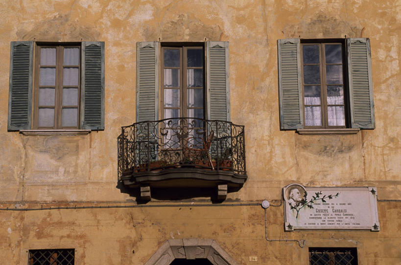 无人,横图,室外,阳台,日光,意大利,欧洲,百叶窗,摄影,伦巴第大区,马祖尔湖,彩图