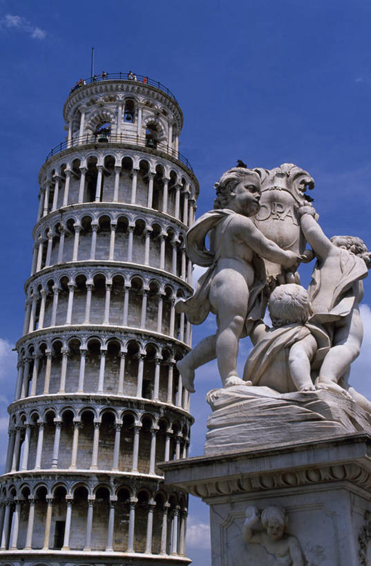 无人,竖图,旅游,建筑,意大利,欧洲,雕像,塔,历史,地标建筑,靠,靠着,摄影,比萨,比萨斜塔,意大利文化,托斯卡纳区,彩图,旅行