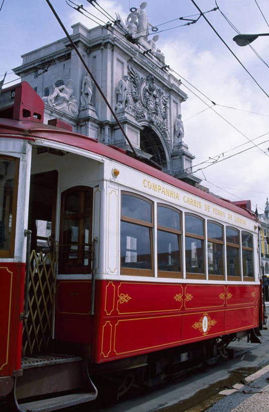 无人,竖图,城市,火车,葡萄牙,欧洲,首都,里斯本,缆车,红色,运输,摄影,伊比利亚半岛,彩图