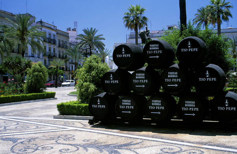 无人,广场,横图,棕榈树,日光,西班牙,欧洲,堆叠,花纹,酒桶,图案,安达卢西亚,摄影,地中海文化,南欧,安达鲁西亚,安达路西亚,加的斯省,加的斯,首府,西班牙王国,安达卢西亚自治区,赫雷斯.德拉弗龙特拉,雪利,彩图