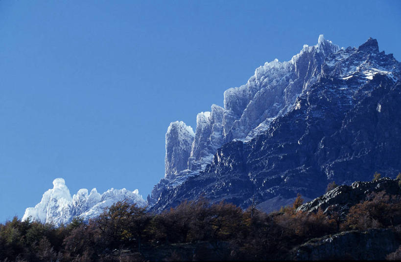 无人,横图,室外,山,雪,智利,冰,地形,山顶,风景,陡峭,南美,摄影,拉丁美洲,百内国家公园,彩图