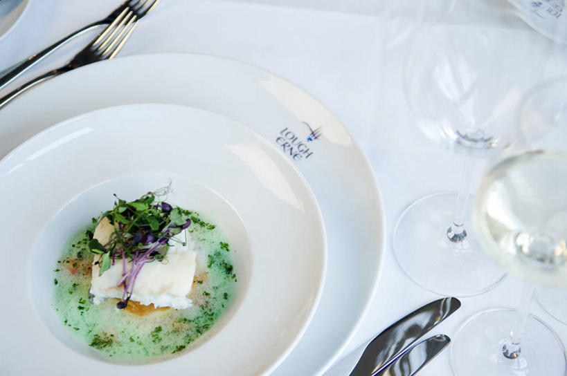 无人,横图,室外,晚餐,酒店,英国,北爱尔兰,食品,饮食,摄影,膳食,海产,彩图,装饰菜,弗马纳区,厄恩湖