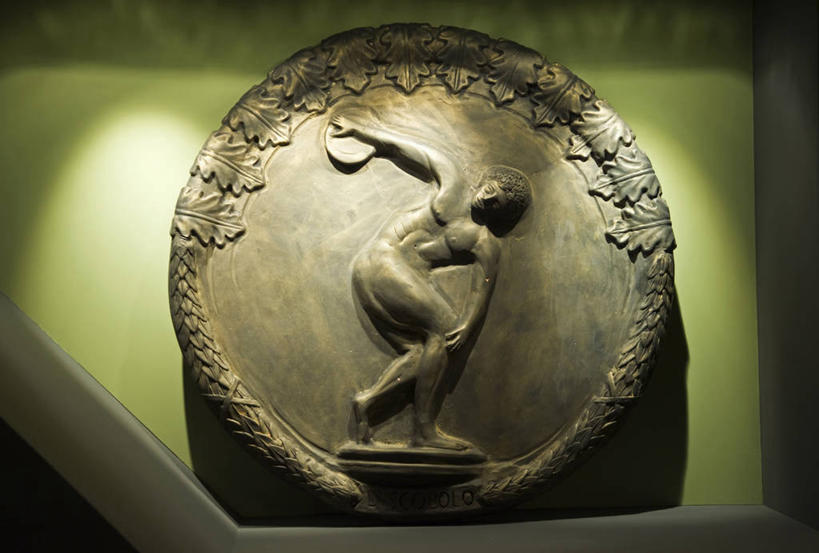 无人,运动员,横图,运动,雕塑,意大利,欧洲,艺术,艺术品,历史,盘子,摄影,锡耶纳,手艺,田径运动员,托斯卡纳区,青铜,美术工艺,铁饼,彩图