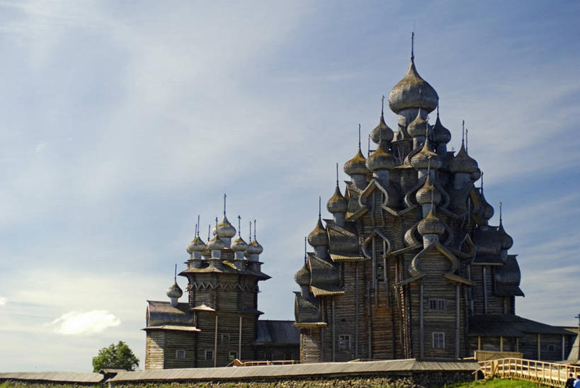 无人,母亲,教堂,横图,室外,旅游,湖,建筑,木制,岛,穹顶,摄影,宗教,基督教,前苏联,东正教,预言家,彩图,旅行,神,独联体,基什岛