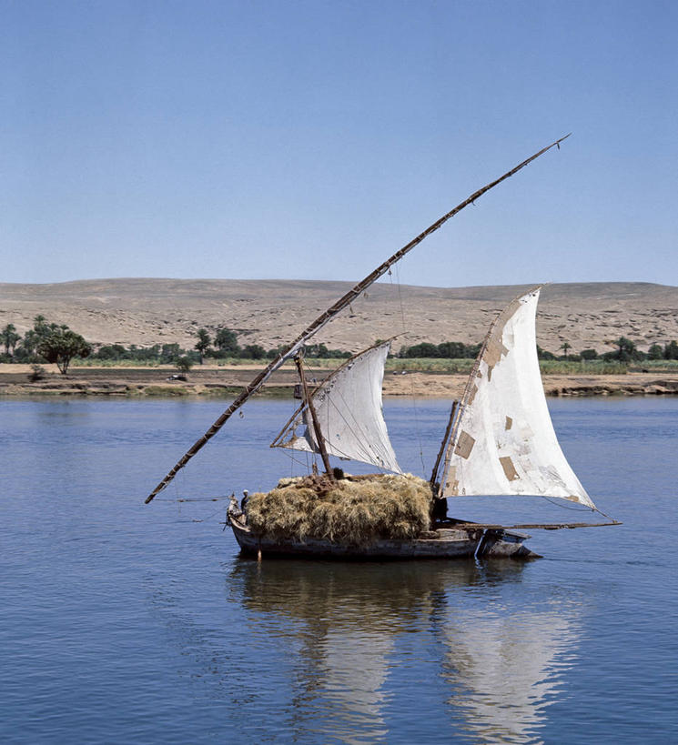 帆船,无人,竖图,室外,船,客轮,尼罗河,埃及,草垛,交通工具,帆,摄影,航海,中东,载具,埃及文化,三桅帆船,彩图,传统文化