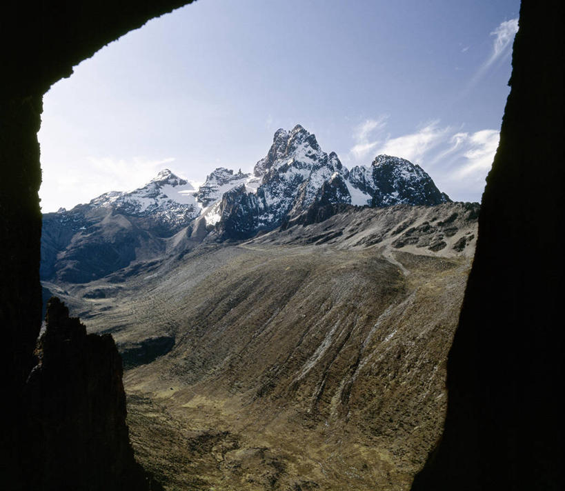 无人,横图,室外,山,雪山,非洲,肯尼亚,地形,山顶,巨石,摄影,山脊,冰河,肯尼亚山,岩石,彩图