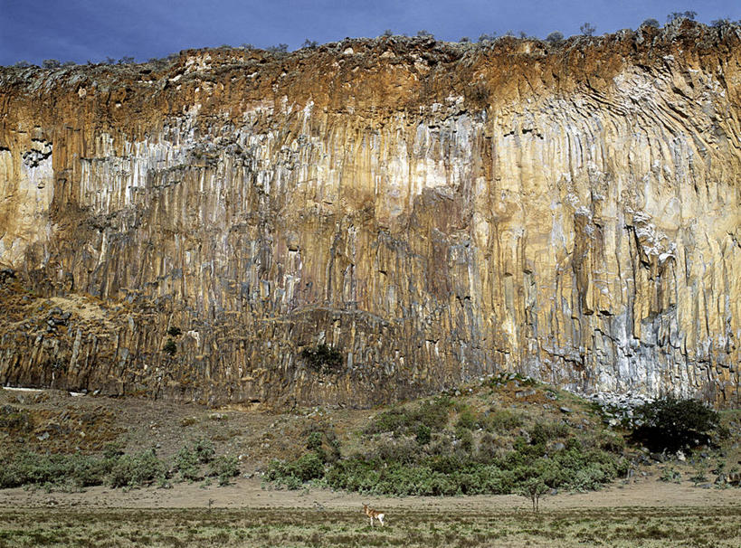 无人,横图,室外,火山,哺乳动物,野生动物,非洲,肯尼亚,地形,动物,摄影,峭壁,国家公园,野生动物保护区,地狱门国家公园,自然保护区,活火山,岩石,彩图,柯氏狷羚