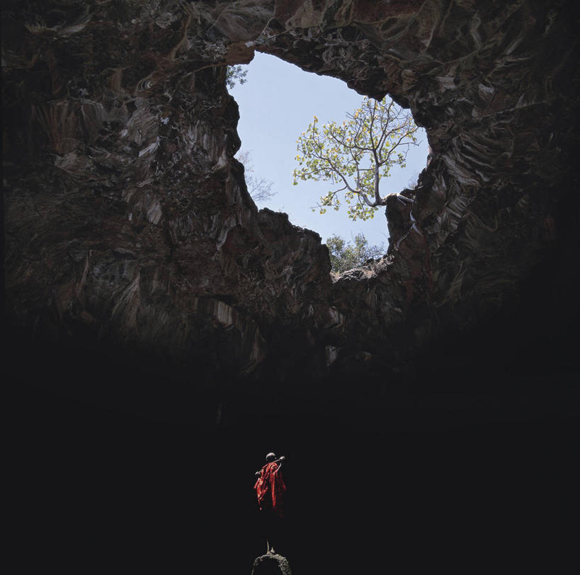 无人,横图,火山,非洲,肯尼亚,反射,隧道,蜂窝,风景,自然,思考,摄影,洞穴,考古学,岩层,死火山,岩石,彩图,马赛人