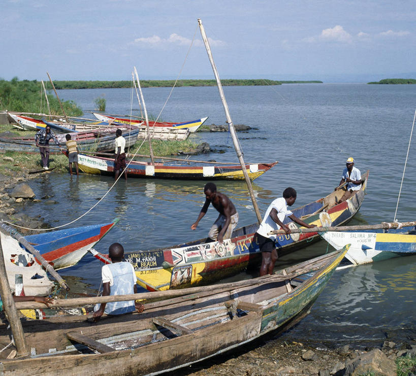 渔夫,横图,室外,湖,船,非洲,肯尼亚,海岸线,渔船,鱼类,摄影,非洲文化,维多利亚湖,彩图,钓鱼,基苏木