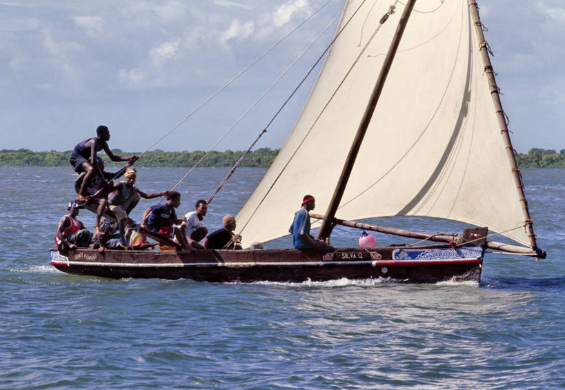 帆船,横图,船,非洲,肯尼亚,地标建筑,交通工具,乘务员,帆,摄影,载具,阿伦岛,彩图