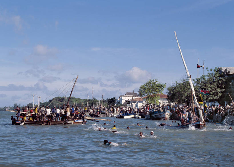 帆船,游泳,横图,幸福,船,非洲,肯尼亚,地标建筑,交通工具,乘务员,摄影,载具,阿伦岛,彩图,欢乐