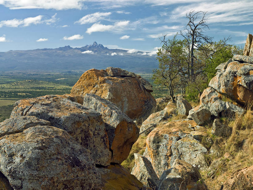 无人,横图,室外,日出,美景,山,雪山,非洲,肯尼亚,地形,景观,巨石,黎明,地衣,红色,自然,平原,景色,摄影,早晨,自然风光,东非,肯尼亚山,岩石,彩图
