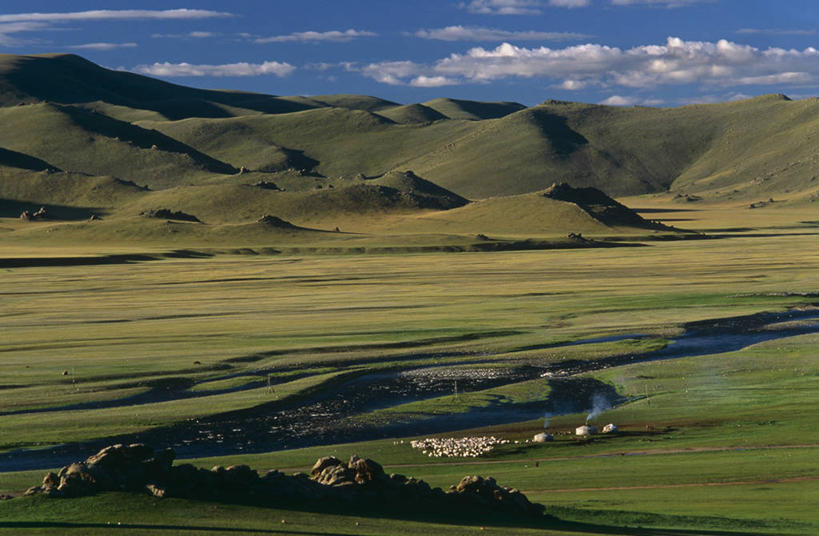 无人,农民,横图,室外,农业,山脉,蒙古,亚洲,帐篷,山谷,草,平原,摄影,牲畜,奶制品,露营,蒙古包,热尔省,绵羊,彩图,传统文化,游牧民族