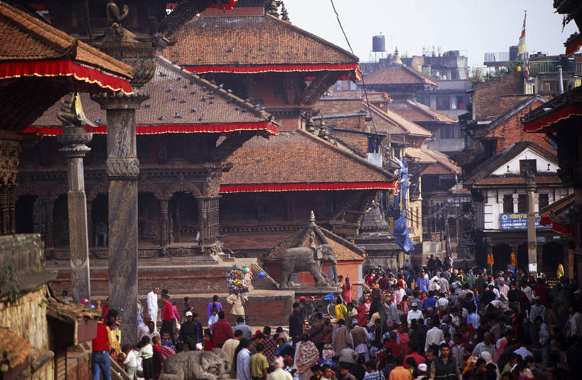 寺庙,横图,城市,建筑,尼泊尔,亚洲,符号,山谷,首都,摄影,宗教,神殿,宗教建筑,修道院,群众,加德满都,朝圣节,印度教,哲学家,灵性,帕坦,彩图,传统文化