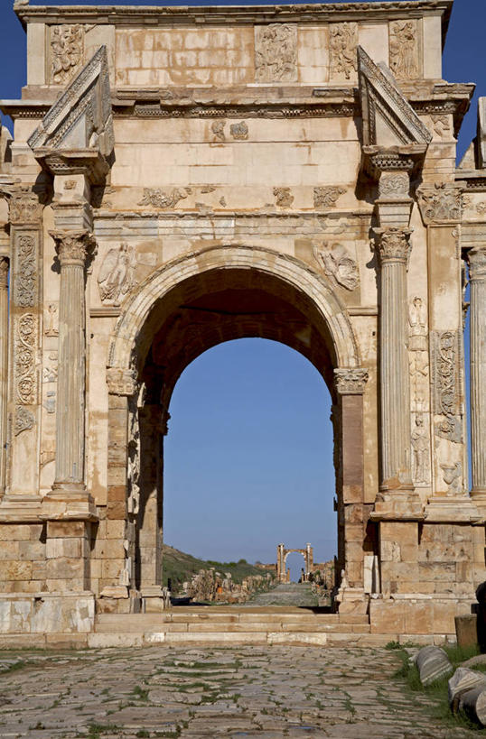 无人,竖图,城市,建筑,非洲,利比亚,拱门,历史,废墟,摄影,皇帝,彩图,联合国教科文组织