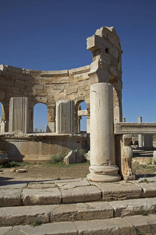 无人,竖图,城市,建筑,非洲,利比亚,化石,市场,八边形,历史,废墟,摄影,彩图,联合国教科文组织