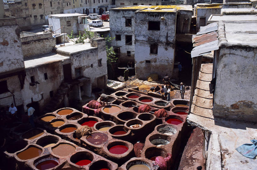 无人,横图,非洲,摩洛哥,形状,工作,皮革,职业,摄影,染料,非洲文化,费兹,式样,几何形状,摩洛哥文化,彩图