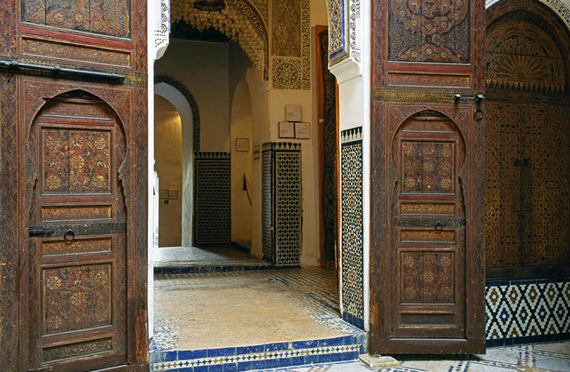 无人,博物馆,横图,室内,门,建筑,非洲,摩洛哥,木制,走廊,门口,摄影,地中海文化,手艺,北非,阿非利加洲,摩洛哥王国,梅克内斯,美术工艺,摩洛哥文化,彩图