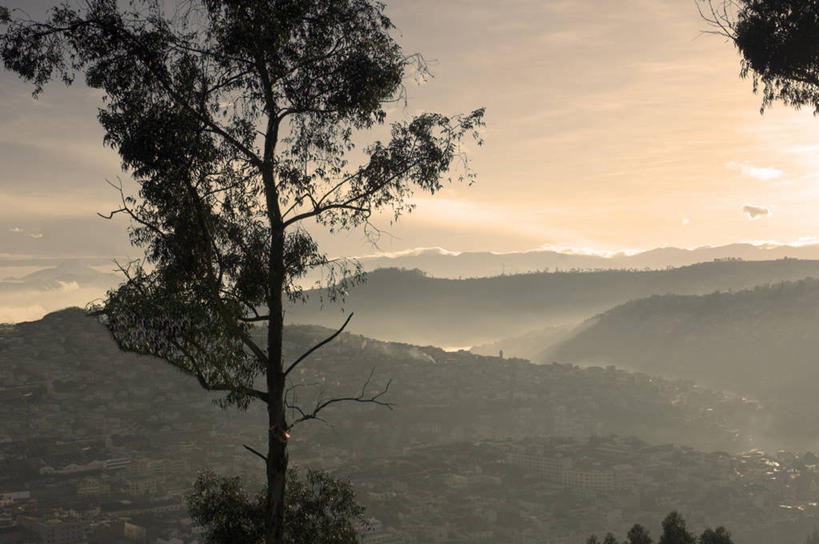 无人,横图,室外,日出,天际线,城市,厄瓜多尔,首都,南美,摄影,拉丁美洲,基多,美国人,彩图