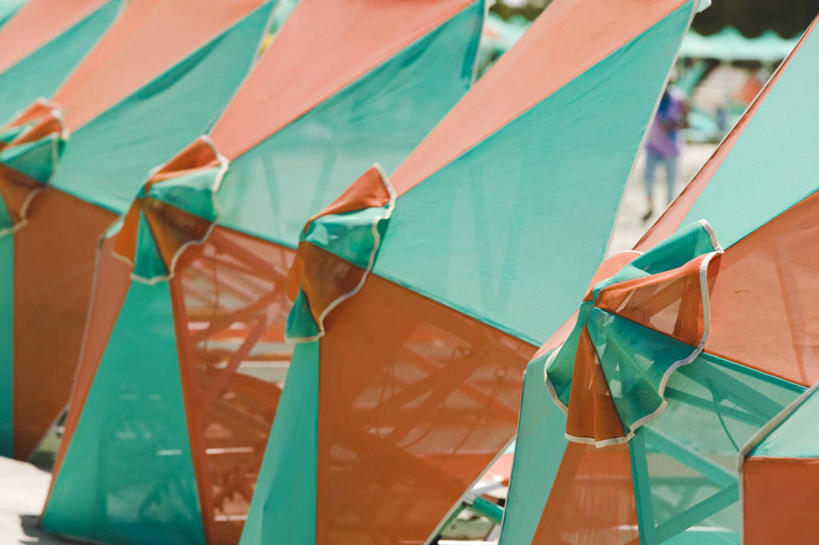 无人,横图,希腊,伞,岛,摄影,西欧,地中海文化,南欧,希腊文化,克里特岛,干尼亚,彩图