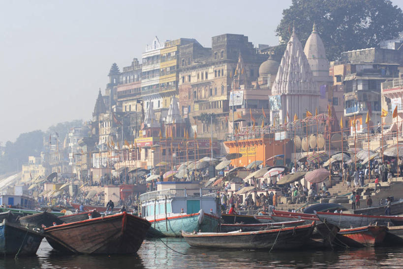 无人,横图,室外,河流,城市,船,印度,亚洲,摄影,宗教,印度文化,印度教,灵性,瓦拉纳西,恒河,印度次大陆,彩图