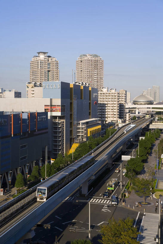 无人,竖图,城市,路,铁路,东京,日本,亚洲,日本文化,轨道,交通,铁轨,首都,运输,摄影,台场,彩图