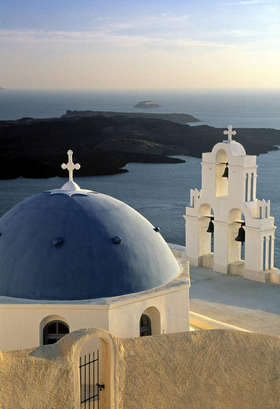 无人,竖图,希腊,欧洲,钟楼,摄影,基克拉迪群岛,圣托里尼岛,希腊共和国,基克拉泽斯群岛,希腊正教,彩图