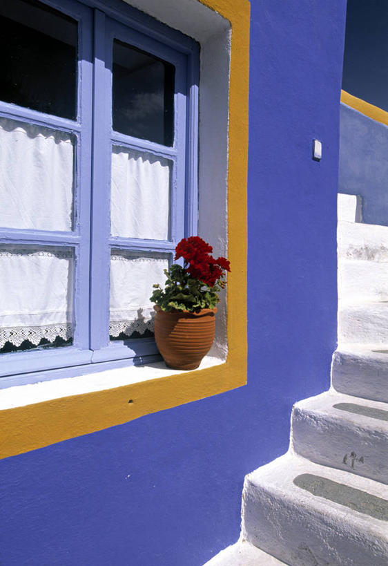 无人,竖图,窗户,希腊,欧洲,房屋,蓝色,摄影,基克拉迪群岛,圣托里尼岛,希腊共和国,基克拉泽斯群岛,彩图