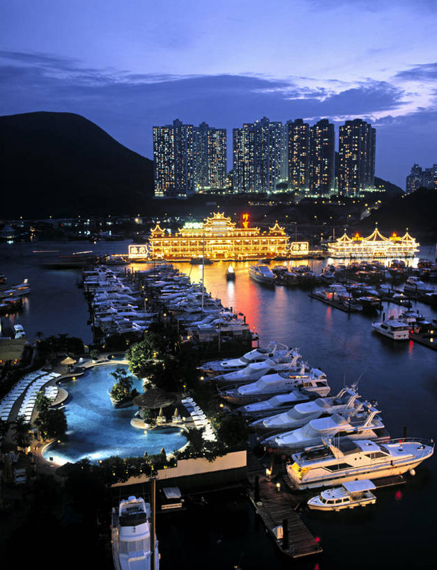 无人,竖图,夜晚,船,香港,亚洲,游艇,摄影,珍宝海鲜舫,彩图