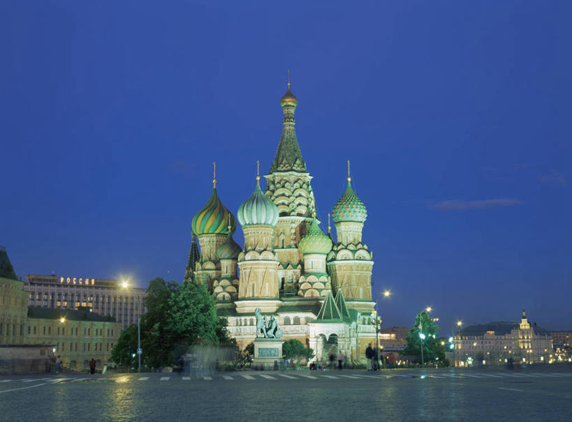 无人,横图,夜晚,城市,俄罗斯,首都,黄昏,摄影,东欧,红场,莫斯科,彩图,大教堂,俄罗斯文化