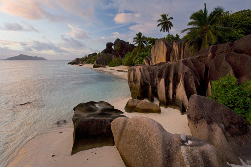 无人,横图,室外,塞舌尔,岛,摄影,热带气候,印度洋,拉迪戈岛,海滩,彩图