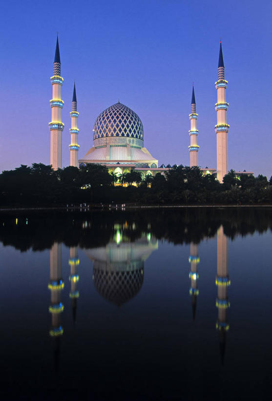 无人,竖图,夜晚,马来西亚,亚洲,摄影,东南亚,伊斯兰教,清真寺,首府,马来西亚联邦,赛蓝葛,莎阿南,雪兰莪,雪兰莪州,雪州,彩图