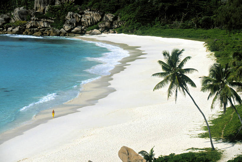 无人,横图,室外,塞舌尔,岛,摄影,热带气候,印度洋,拉迪戈岛,海滩,彩图