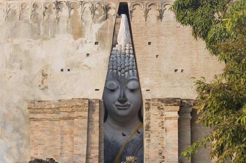 无人,横图,特写,泰国,亚洲,雕像,素可泰,摄影,宗教,东南亚,泰国文化,西昌寺,彩图,素可泰遗址公园