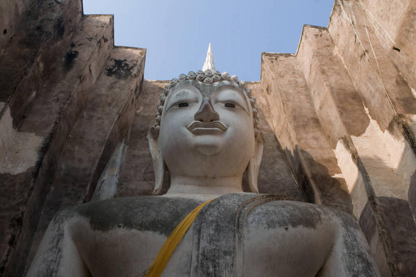 无人,横图,泰国,亚洲,雕像,素可泰,摄影,宗教,东南亚,泰国文化,西昌寺,彩图,素可泰遗址公园