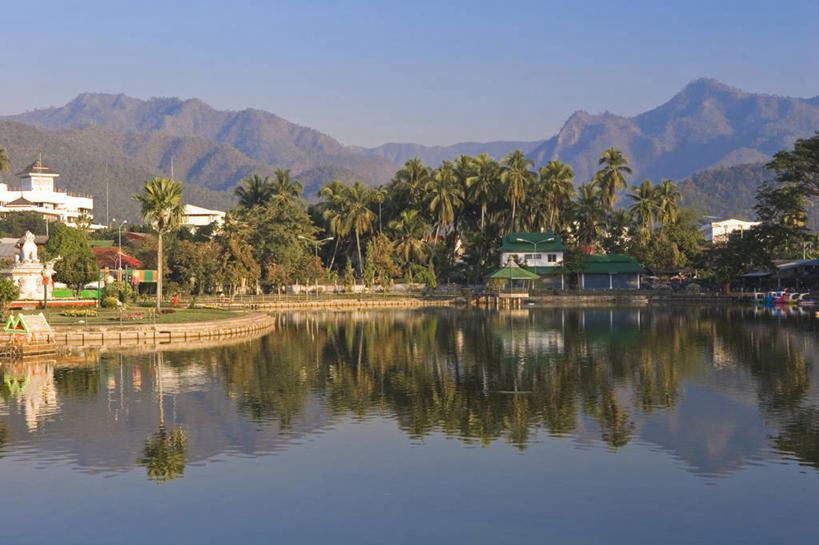 无人,横图,棕榈树,泰国,亚洲,摄影,东南亚,泰王国,湄宏顺府,夜丰颂府,彩图