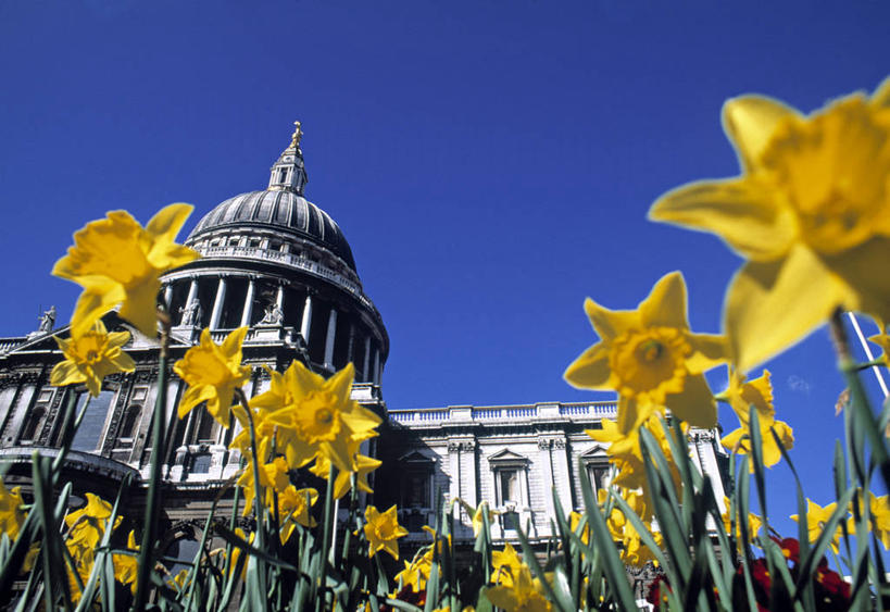 无人,横图,城市,英国,欧洲,首都,英格兰,圣保罗大教堂,春天,摄影,英国文化,彩图