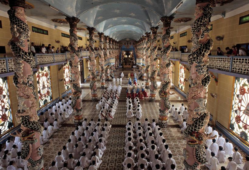 无人,横图,越南,亚洲,摄影,宗教,胡志明市,彩图,西宁省,高台庙