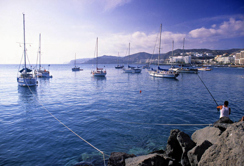 横图,船,西班牙,欧洲,摄影,加那利群岛,大西洋群岛,大加纳利,彩图,钓鱼,旅行